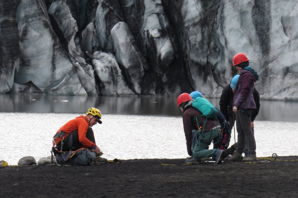 Group preparing for Spelunking and Caving