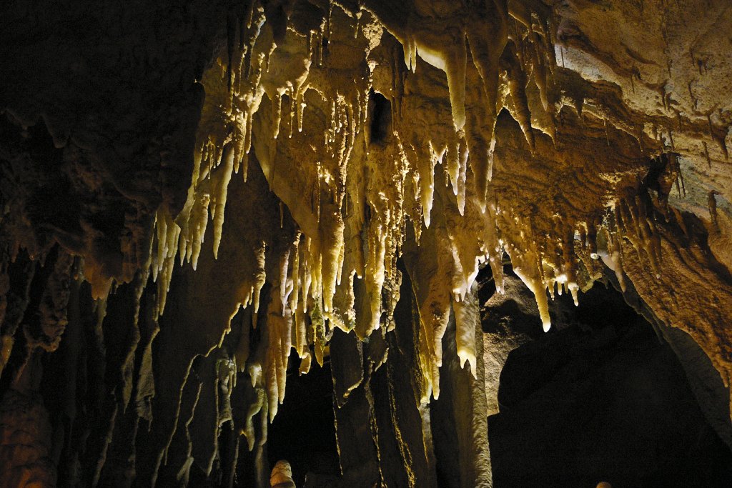 Mineral deposits inside Mammoth Cave National Park