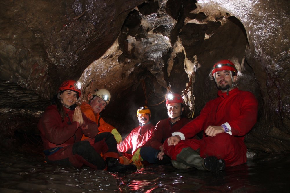 Caving team with Simon James Brooks