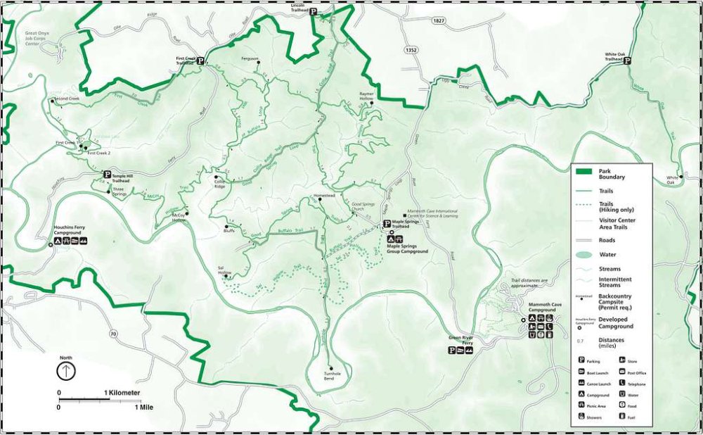 NPS Mammoth Cave Backcountry Map