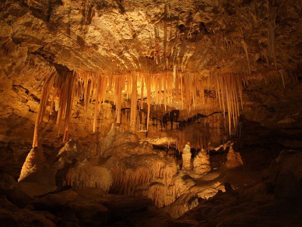 Limestone Caverns Formed Underground